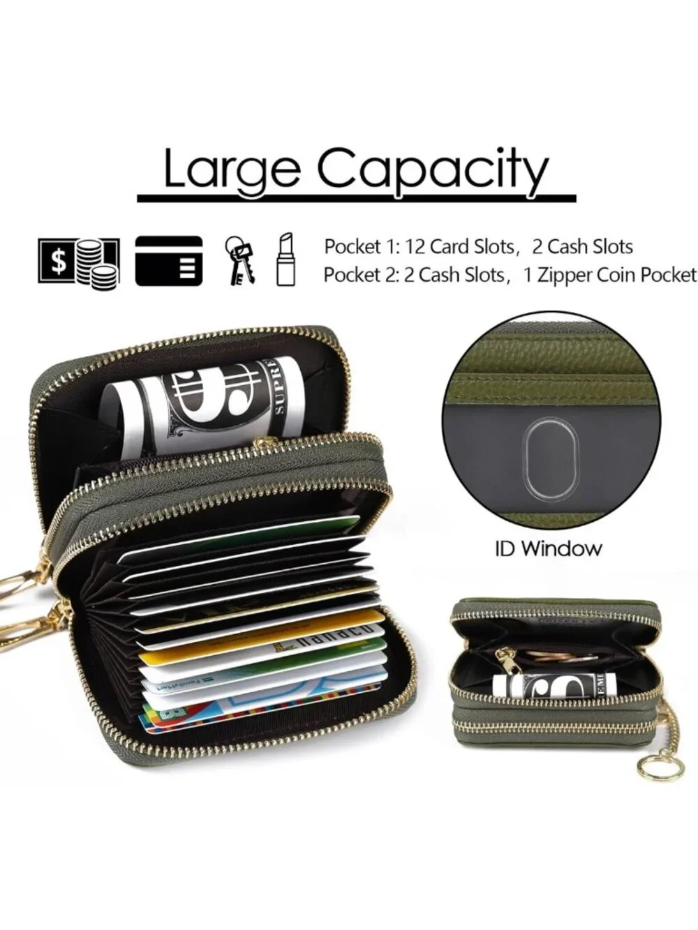 RFID Credit Card Holder & Business Card Case Wallet for Men & Women - Slim